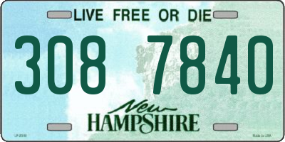 NH license plate 3087840