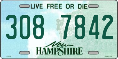 NH license plate 3087842