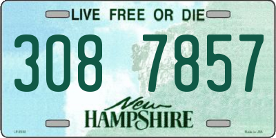 NH license plate 3087857