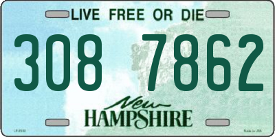 NH license plate 3087862