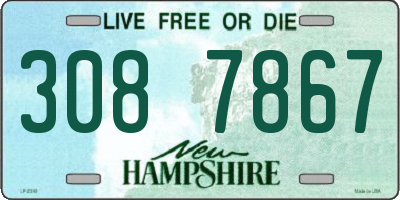 NH license plate 3087867