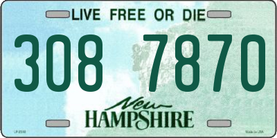 NH license plate 3087870