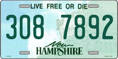 NH license plate 3087892