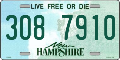 NH license plate 3087910