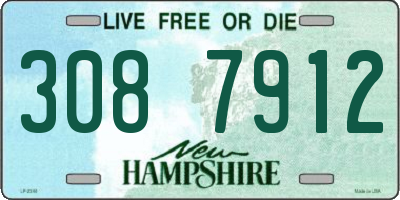 NH license plate 3087912