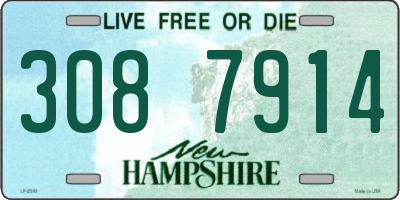 NH license plate 3087914