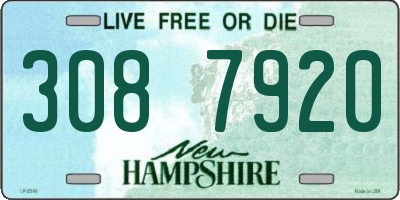 NH license plate 3087920
