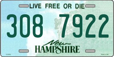 NH license plate 3087922