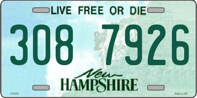NH license plate 3087926