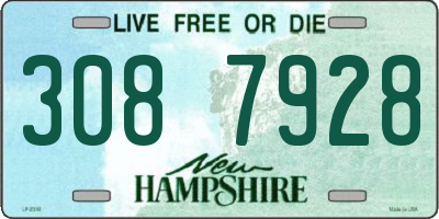 NH license plate 3087928