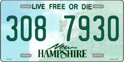 NH license plate 3087930