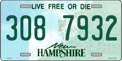 NH license plate 3087932