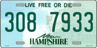 NH license plate 3087933