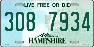 NH license plate 3087934