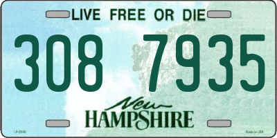 NH license plate 3087935