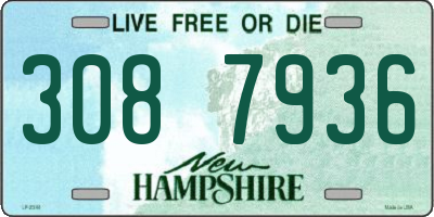 NH license plate 3087936