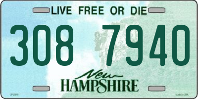 NH license plate 3087940