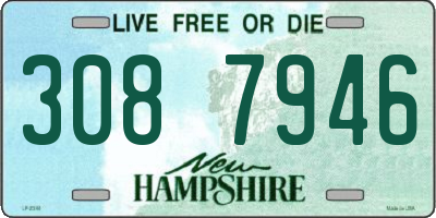 NH license plate 3087946