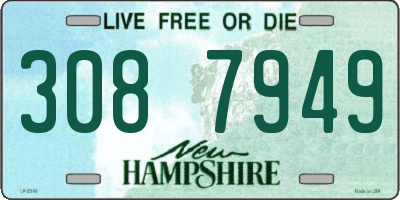 NH license plate 3087949