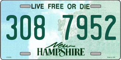 NH license plate 3087952