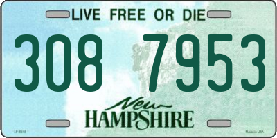 NH license plate 3087953