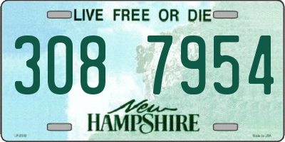 NH license plate 3087954