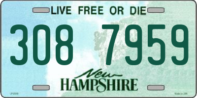 NH license plate 3087959