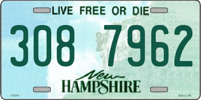 NH license plate 3087962