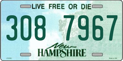 NH license plate 3087967