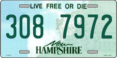 NH license plate 3087972