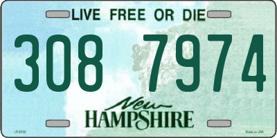 NH license plate 3087974