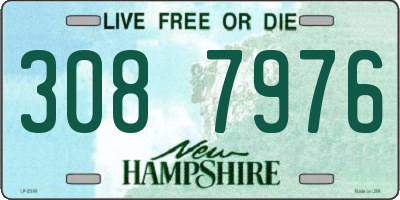 NH license plate 3087976