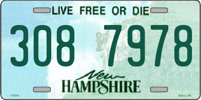 NH license plate 3087978