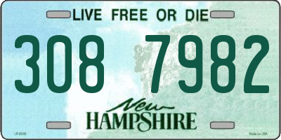 NH license plate 3087982