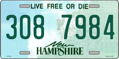 NH license plate 3087984