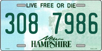 NH license plate 3087986