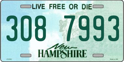 NH license plate 3087993