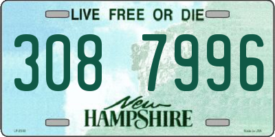 NH license plate 3087996