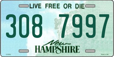 NH license plate 3087997