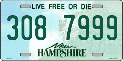 NH license plate 3087999
