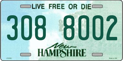 NH license plate 3088002