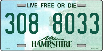 NH license plate 3088033