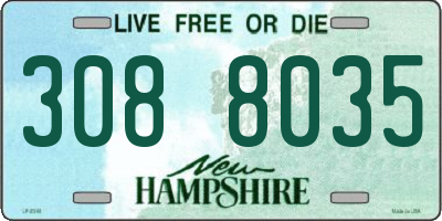 NH license plate 3088035
