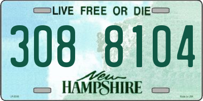 NH license plate 3088104