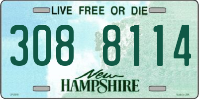 NH license plate 3088114
