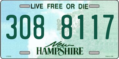 NH license plate 3088117