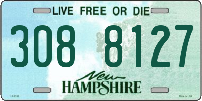 NH license plate 3088127