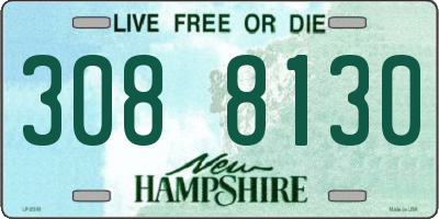 NH license plate 3088130
