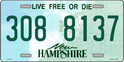 NH license plate 3088137