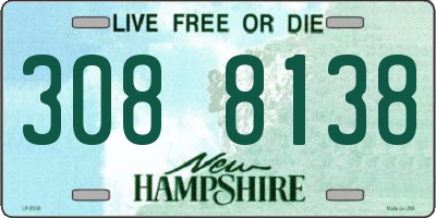 NH license plate 3088138